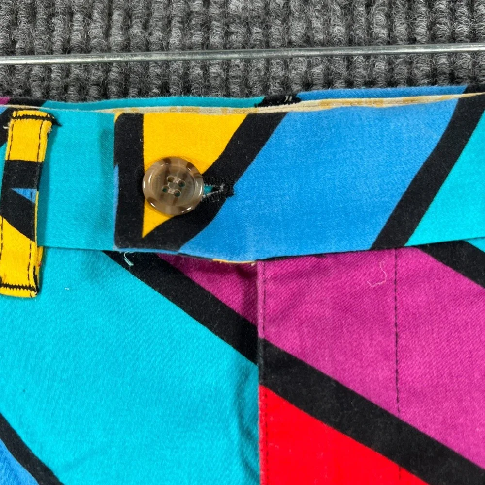 Loudmouth Golf Shorts Mens 34 Blue Purple Geometric Casual Chino Outdoor Light
